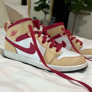Nike Red and Tan Sneakers